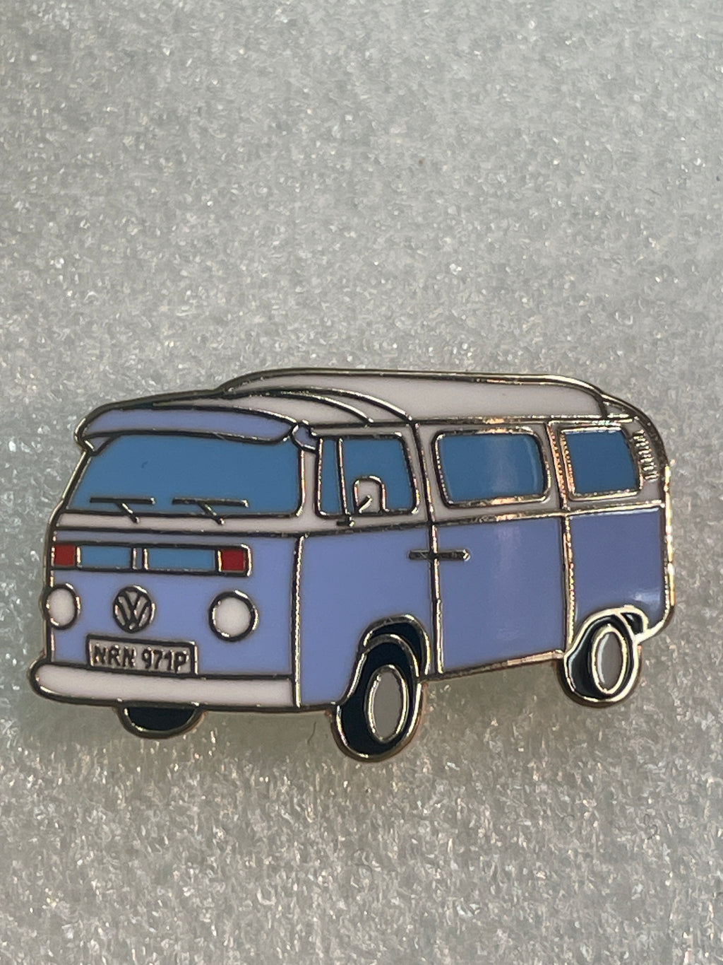 BLUE Campervan Enamel Pin Badge