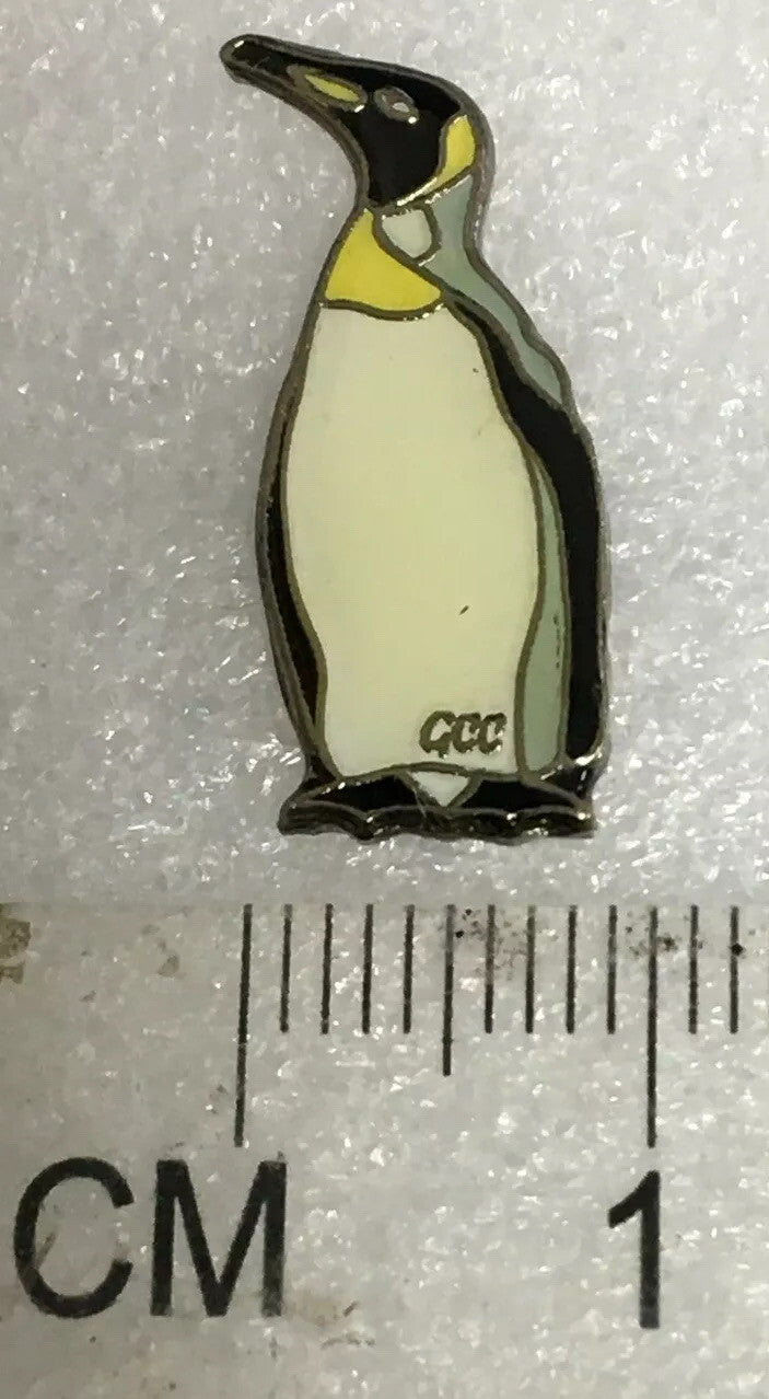 Small Peguin Butterfly clasp pin badge1