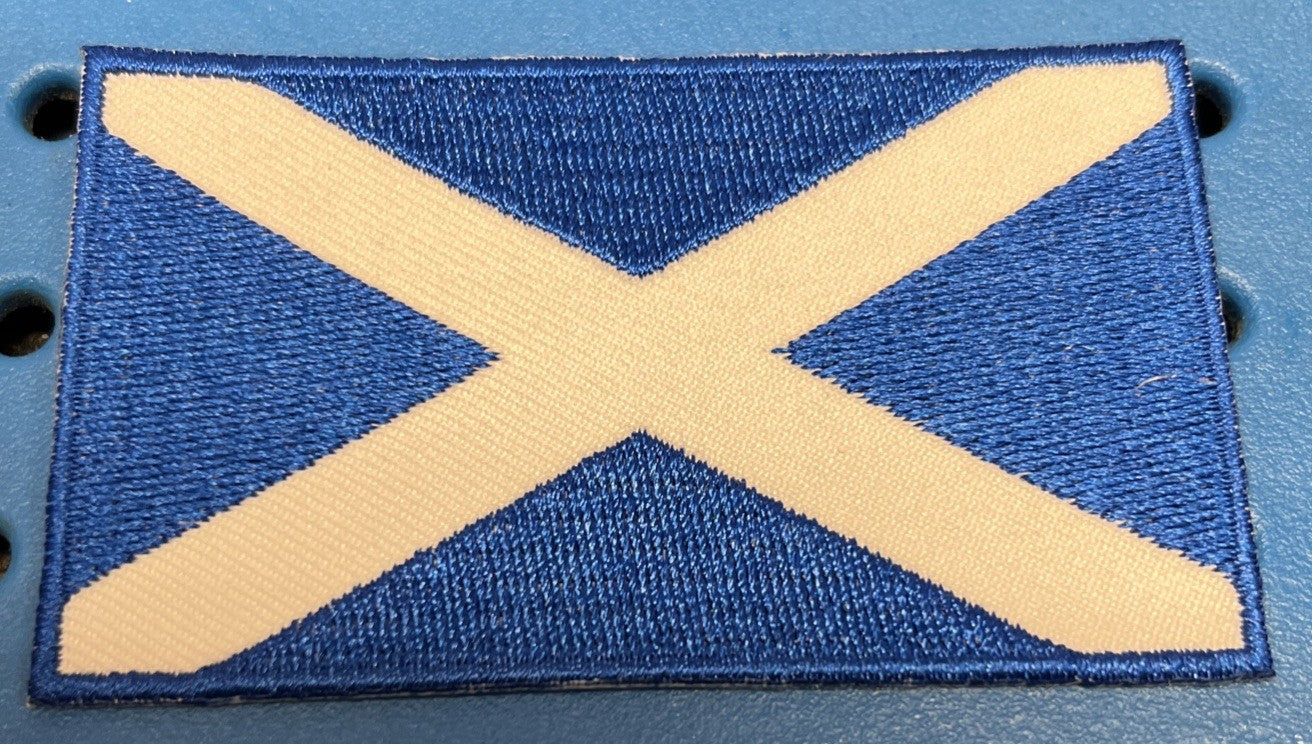 FLAG OF SCOTLAND IRON ON / SEW ON EMBROIDERED PATCH - NEW0