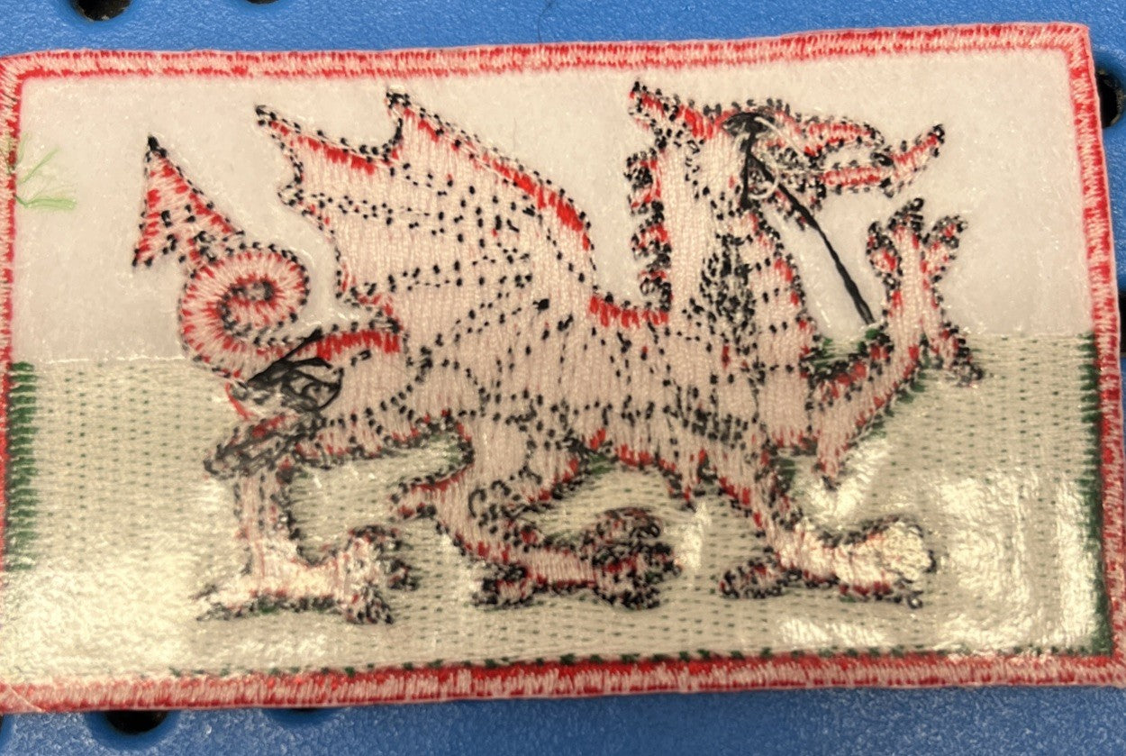 FLAG OF WALES - WELSH FLAG IRON ON / SEW ON EMBROIDERED PATCH - NEW1