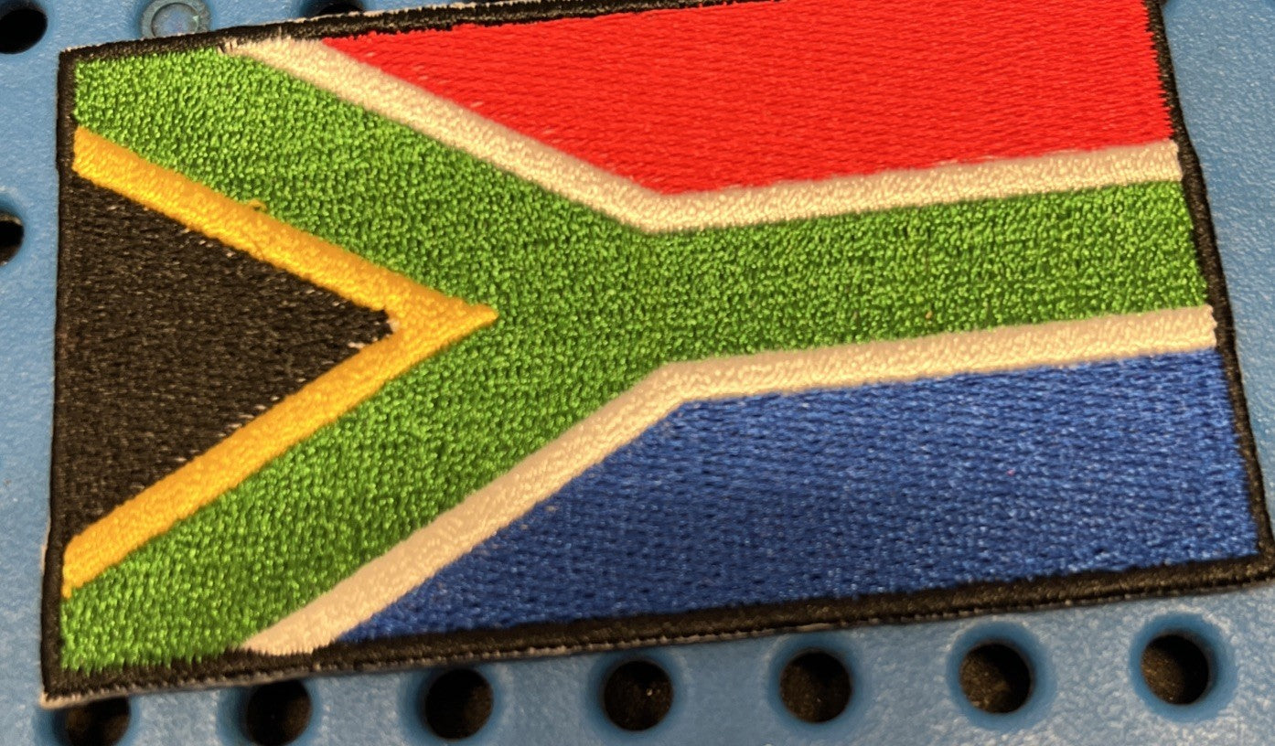 FLAG OF SOUTH AFRICA IRON ON / SEW ON EMBROIDERED PATCH - NEW0