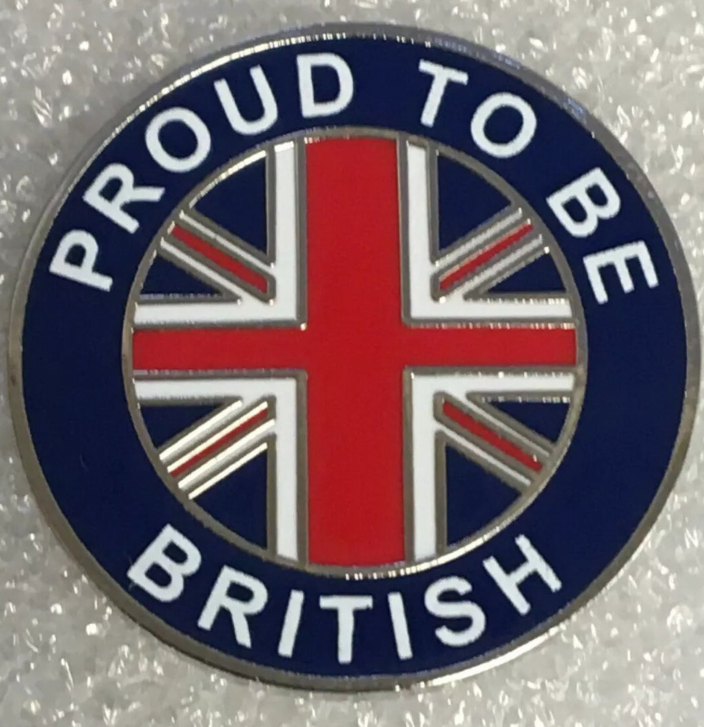 PROUD TO BE BRITISH lapel/hat pin badge BLUE0