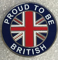 PROUD TO BE BRITISH lapel/hat pin badge BLUE0