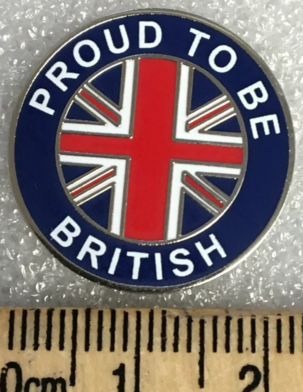 PROUD TO BE BRITISH lapel/hat pin badge BLUE1