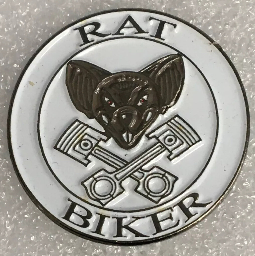New Biker pin badge RAT BIKER0