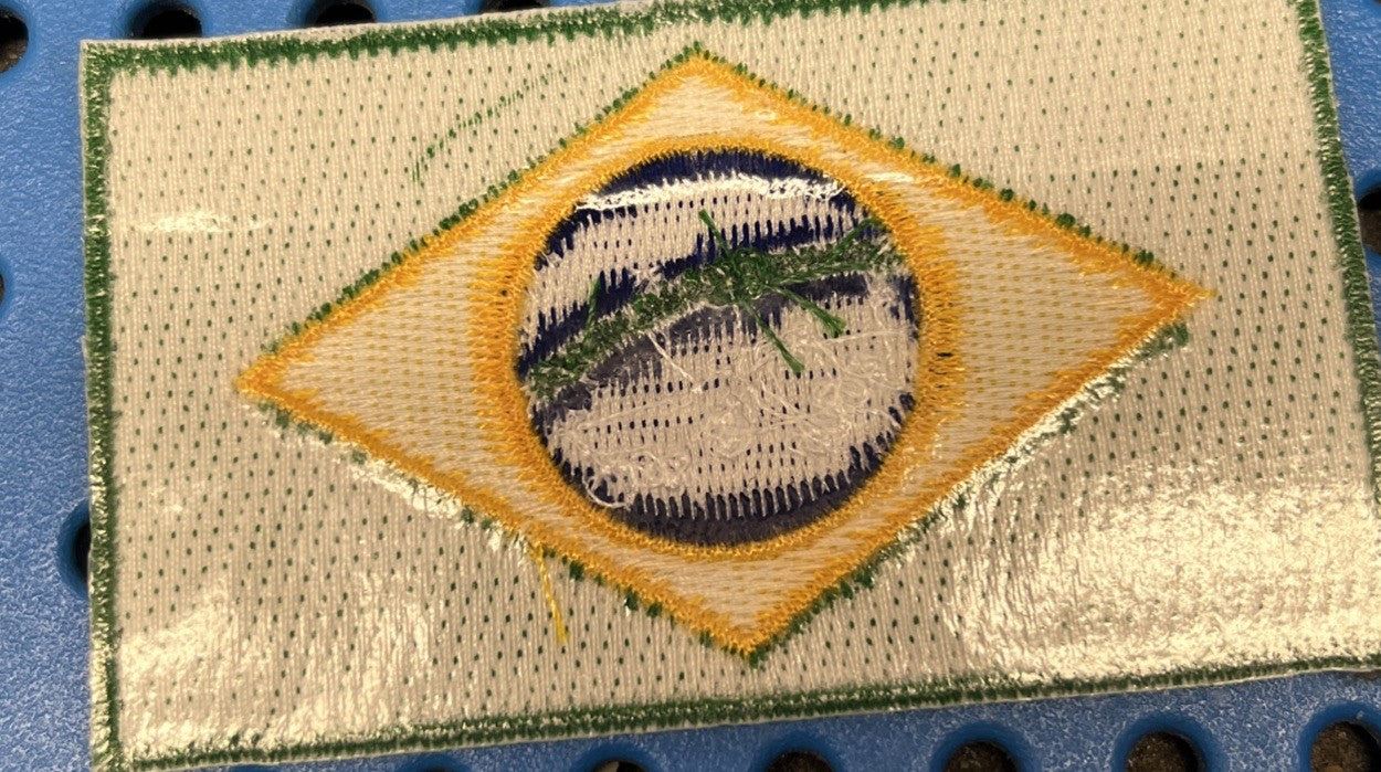 FLAG OF BRAZIL IRON ON / SEW ON EMBROIDERED PATCH - NEW1