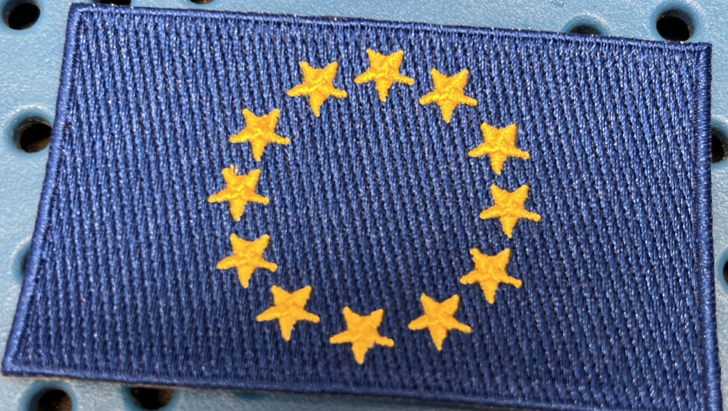 FLAG OF EUROPE IRON ON / SEW ON EMBROIDERED PATCH - NEW0