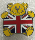 Patriotic Teddy with a Union Flag pin badge 0