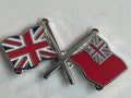 Union Jack & Red Ensign Crossed Flags Enamel Pin Badge