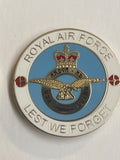 ROYAL AIR FORCE Lest We Forget Hard Enamel Pin Badge