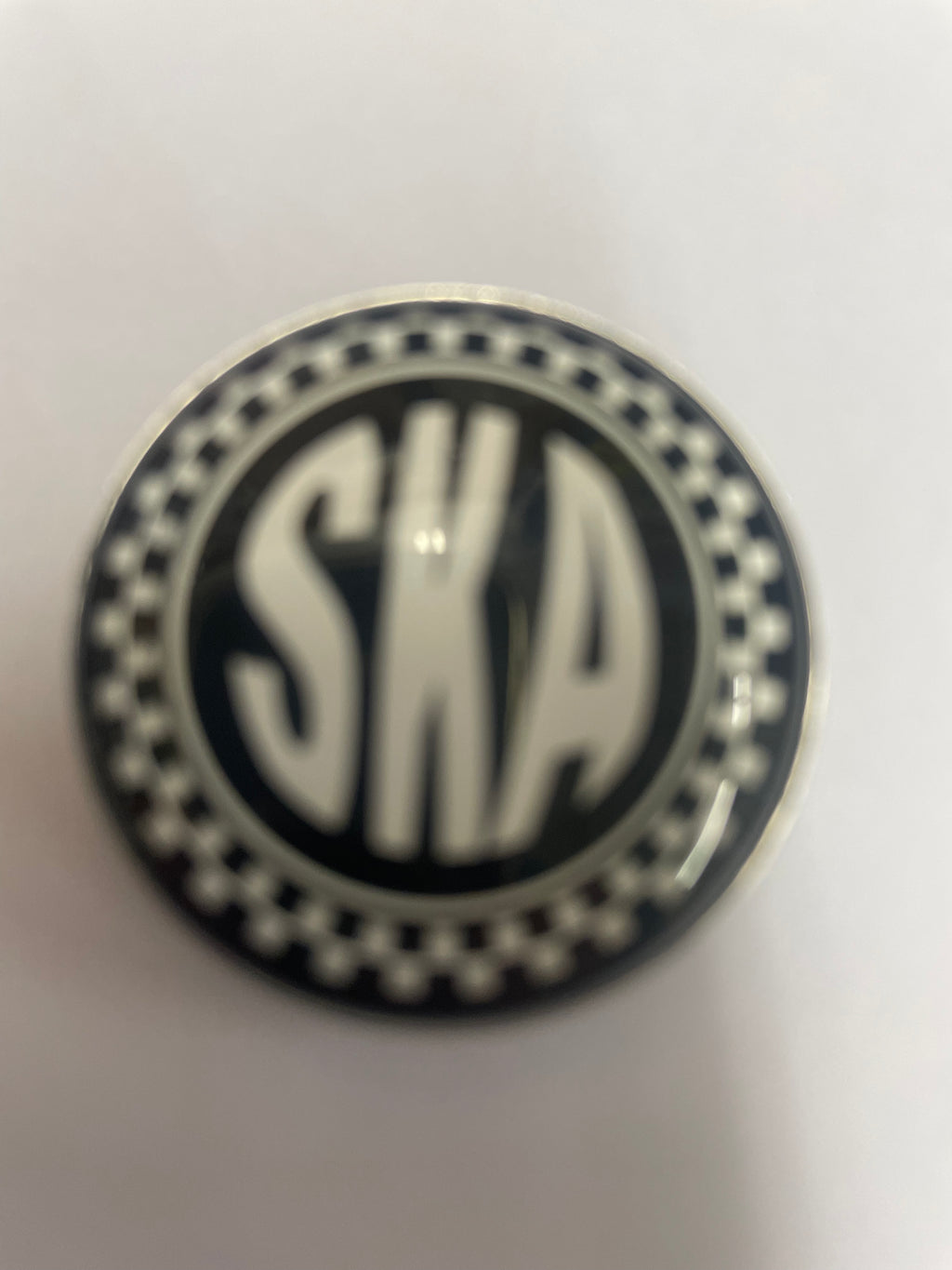 Ska Checkerboard Round Soft Enamel Pin Badge