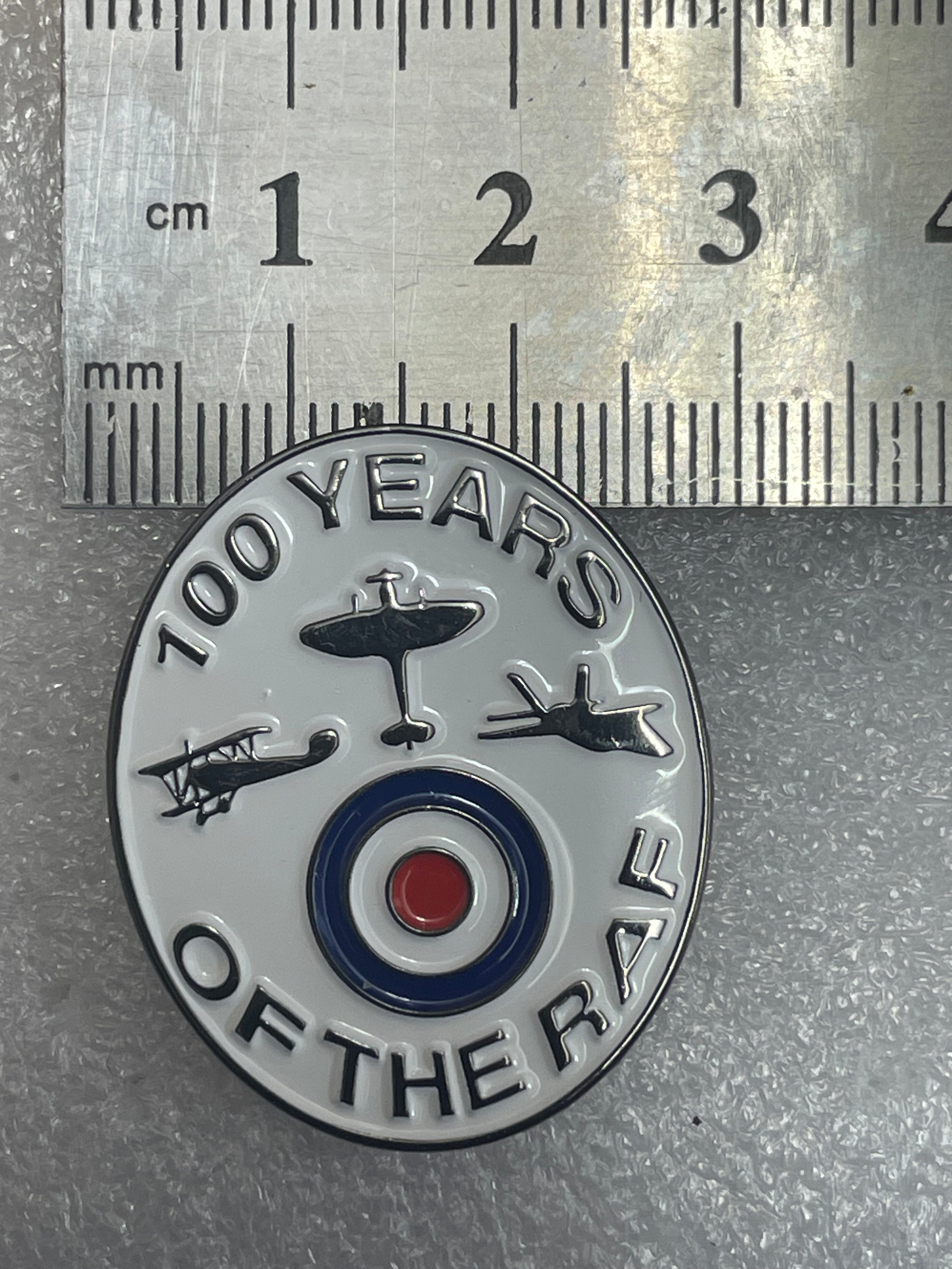 "100 YEARS OF THE RAF" ENAMEL PIN BADGE - NEW