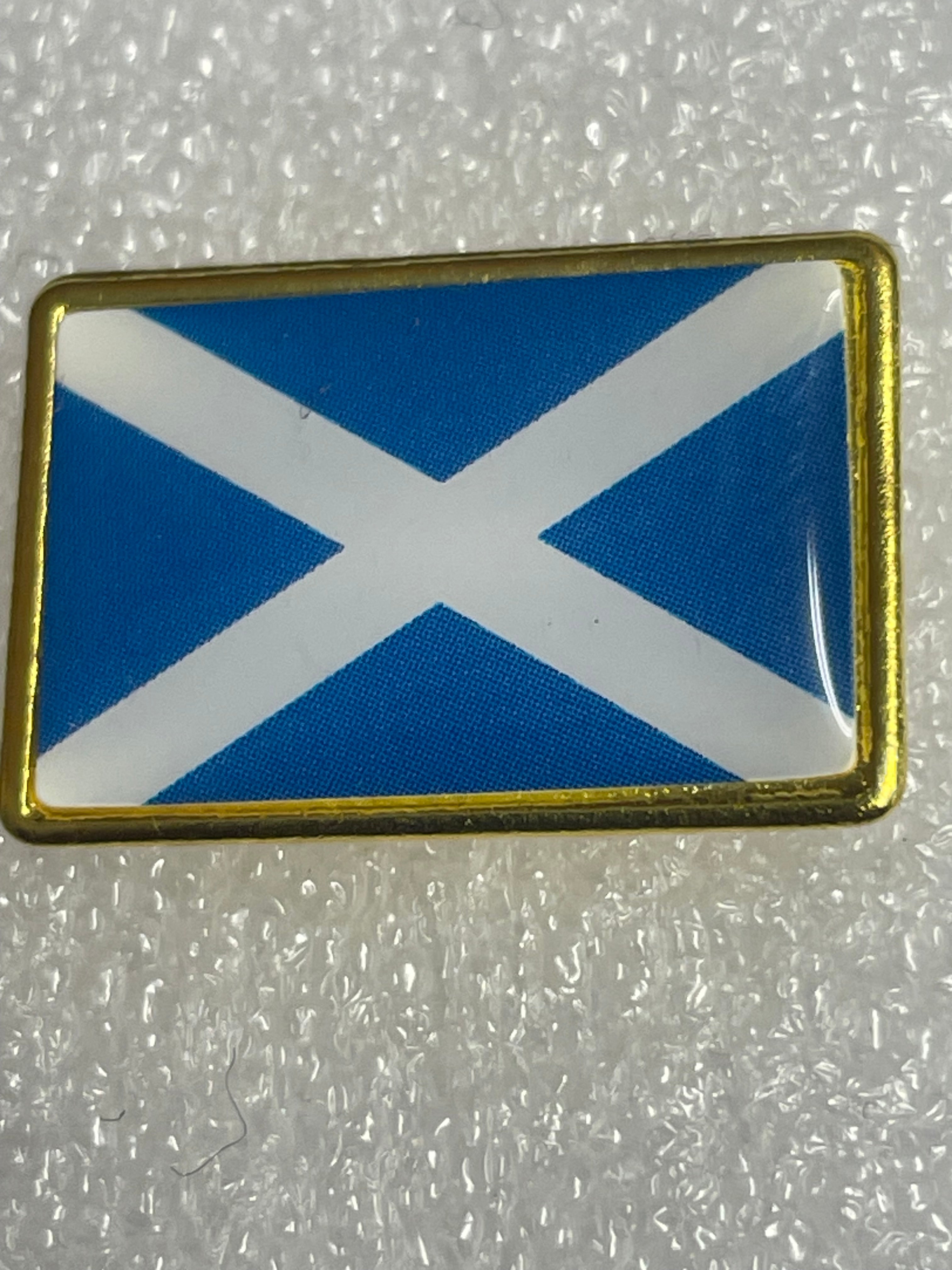 Scottish flag,cross of St. Andrew or Saltire pin badge