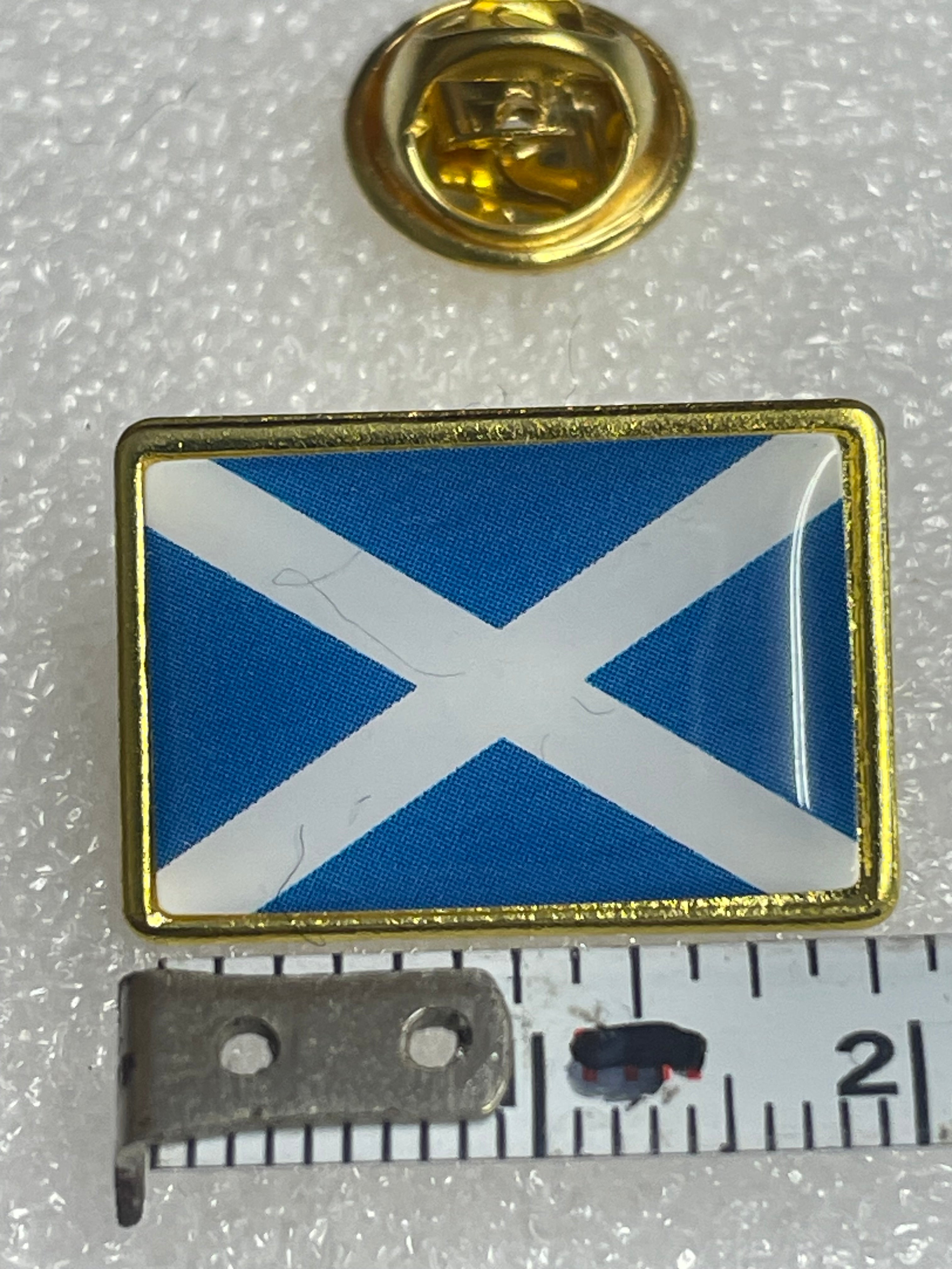 Scottish flag,cross of St. Andrew or Saltire pin badge